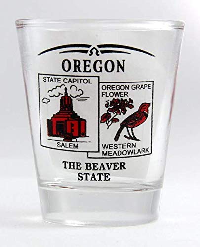 Oregon Scenery Red Shot Glass