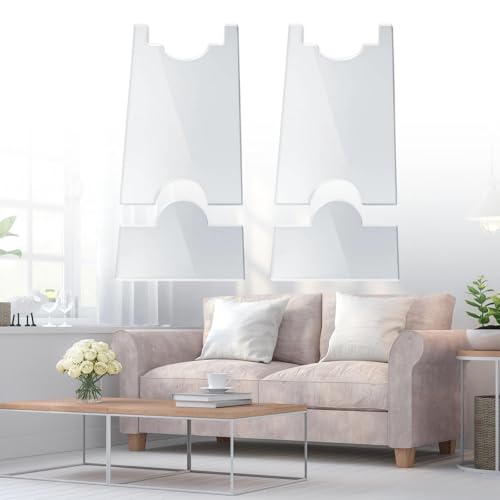 Protectores de pared acrílicos con almohadillas transparentes 3