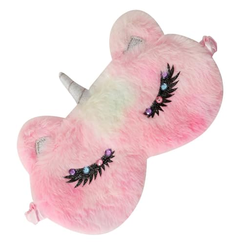 DONFAMDS ユニコーンデザイン かわいいこども用睡眠マスク 軽量遮光アイマスク 家用アイカバー 旅行 昼寝 快眠サポート