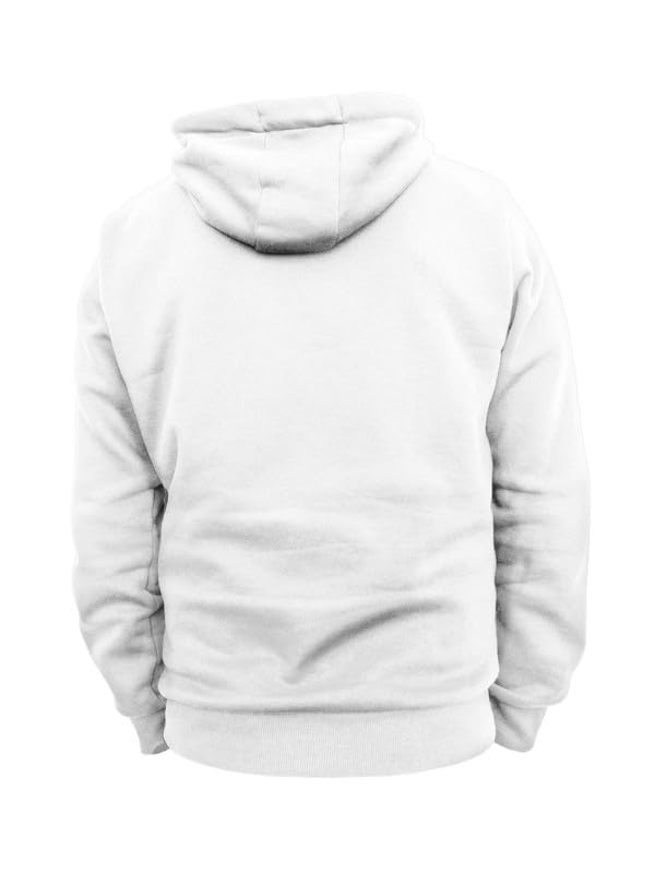 Image of DROBE Winter wear Relaxed Fit Plain Cotton Blend Full Sleeves Hoodie for Men