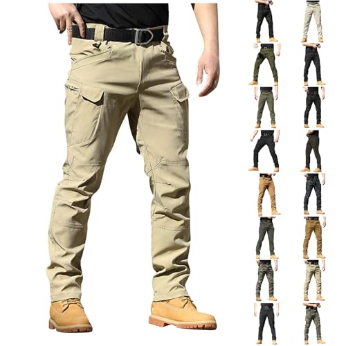 Cargo Work Pants for Men Waterproof Ripstop Flex Camo Tactical Pants Lightweight Outdoor Hiking Pant with Pockets