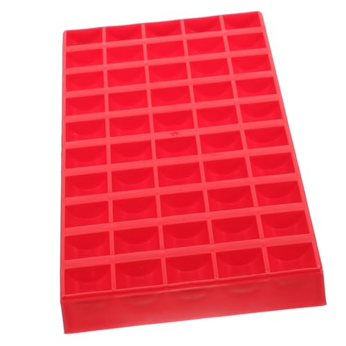 Caja organizadora de monedas multifuncional roja plástico miniatura 1