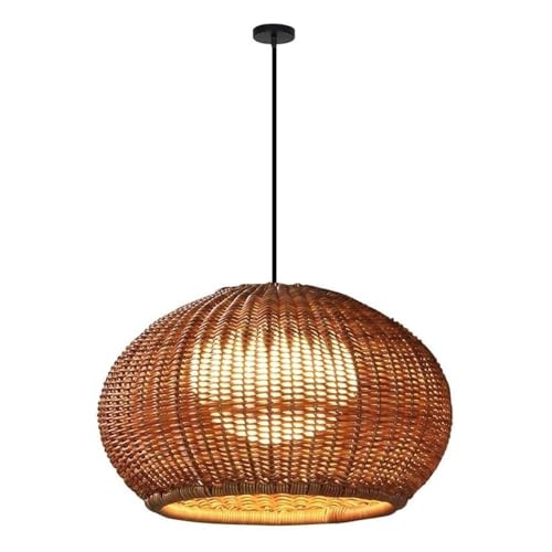 QETGISLL Pendant Light Durable Woven Outdoor Pendant Light, Rattan Chandelier