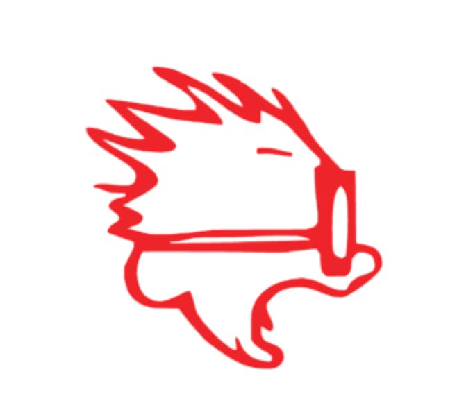 Image of Calvin Speed Decal | Red | Made in USA by Stick This! | Sticker for Car or Truck Windows, Laptop, Water Bottle, Tablets etc. | 3.5 x 3.75 | (1, Red)