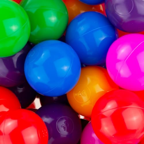 Martom Bunte Bälle für Bällebad 7/6cm Babybälle Plastikbälle Baby Spielbälle 100-2000 Stuck (6cm, 100, Stück)