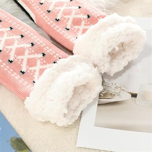 Ultra-Thick Cashmere Slipper Socks - Non-Slip Fluffy Warm Winter Home Socks4