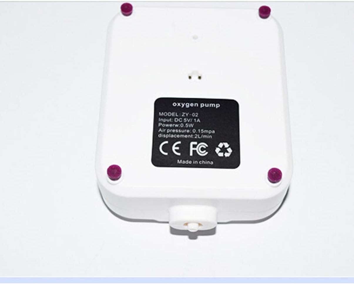 POPETPOP Solar-Powered Oxygen Air Pump for Fish Tanks and Hydroponics Low Noise Air Displacement Economic Power-Saving Design White
