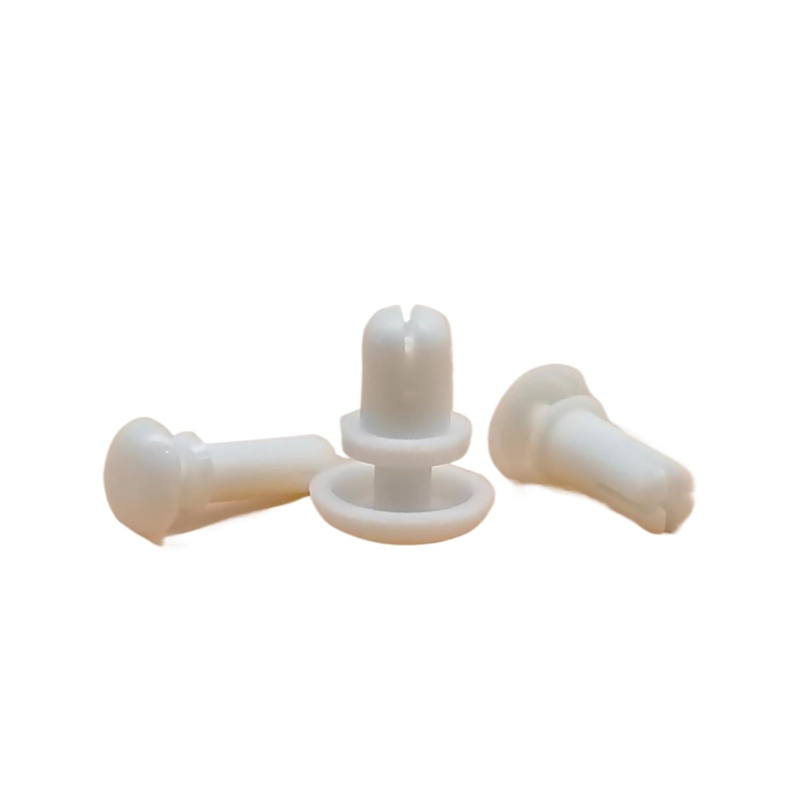 50 pezzi 2 mm 2,6 mm 3 mm 3,5 mm 4 mm 5 mm 6 mm bianco nero tipo R in nylon plastica pressa rivetto vite tubo di espansione ancoraggio spina for scheda PC(White,4.0mm,M5 5mm)