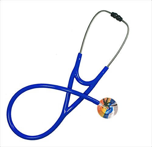 Noise Cancelling Stethoscope with Palm Tree Beach Design - Ultrascope - Clinical Grade - Dependable Stethoscope - Stethoscope Medical - Single Adult