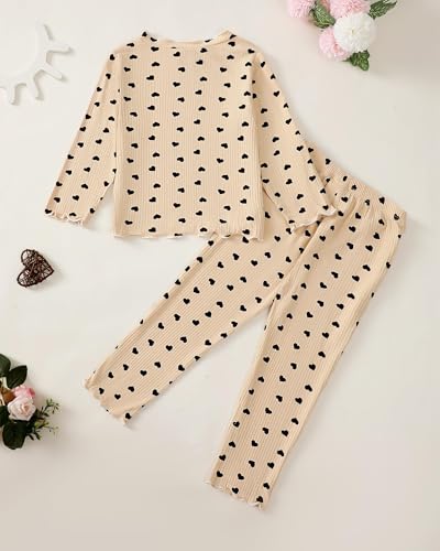 Mikrdoo Toddler Girls' Pajamas girl Sleepwear Rayon Derived from Bamboo Little Girl Pjs 2 Piece4