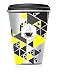 Double Walled Disposable Cups - 100-Pcs 12Set Bulk Coffee Paper Cups - Double Wall Insulated Cups - Resealable Coffee Lid and Anti-Spilling Design - Ideal for Café, Catering, Home (Thanks for a Latte)