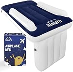 LUMARA Toddler Airplane Bed - Inflatable Airplane Bed for Toddlers, Plane Baby Seat Extender for Kids - Blow Up Air Mattress for Child Flight Sleep with Safety Belt, Innovative Valves, No Pump Needed