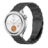GIOPUEY Correas Compatible con Xiaomi Watch S4, Acero inoxidable La Correa [Resistente al Desgaste] Pulsera - black