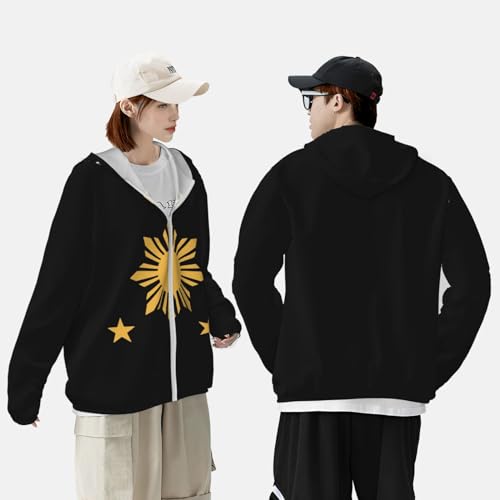 3 Stars and Sun Filipino Philippines Flag UPF 50+ Sun Protection Hoodie Mens Woman Long Sleeve Sun Shirts4