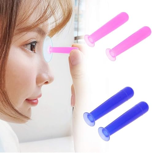 2Pcs Handy Silicone Contact Lenses Small Suction Cups Stick RGP Inserter Remover Contact Lens Cases Accessories for Health and Household Contact Lens Care(Blue) - Image 5