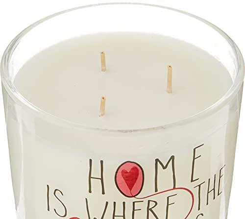 Aromascape Pt41417 "Home Is Where The Heart Is" 3-Wick Scented Candle (Brown Sugar Pecan, Cinnamon Bark, And Nutmeg), 11-Ounce , White #TOP2