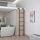 Améliorez votre espace avec notre échelle murale avec un design élégant en tube en métal noir. Cette pièce polyvalente sert d'échelle murale fonctionnelle, parfaite pour les maisons modernes ou les lofts. Idéal pour améliorer la décoration tout en fournissant une aide à la sortie d'urgence ou à l'évasion, il allie parfaitement charme industriel et praticité, ce qui en fait un incontournable pour tout décor contemporain.