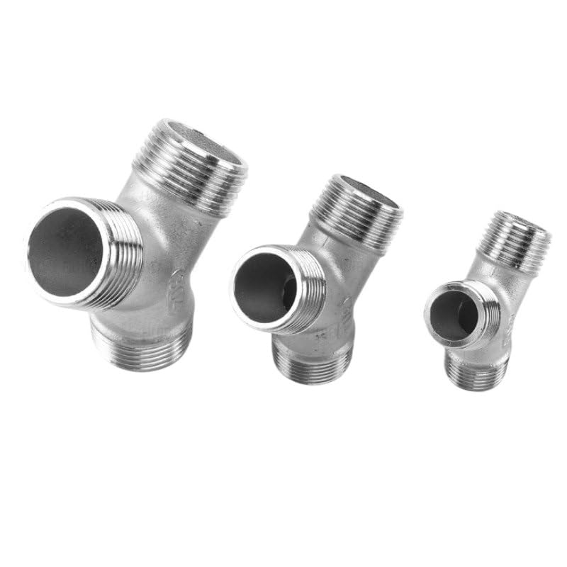 Conector Y de acero inoxidable 304 de 1/4 machon divisor de 3 vias bsp dn8 4