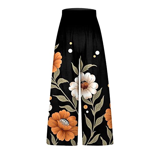 Wide Leg Pants Casual High Waisted Plus Size Elegant Dressy Palazzo Pants Trendy Elastic Waist Flowy Pants3