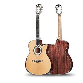 YYYSHOPP Guitare Acoustique, Top épinette Solide, côté Acajou Massif et Dos, Guitare Acoustique Guitare - Les Beatles, Paul McCartney, John Lennon, RIngo Starr, George Harrison