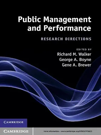 Public Management and Performance: Research Directions book cover