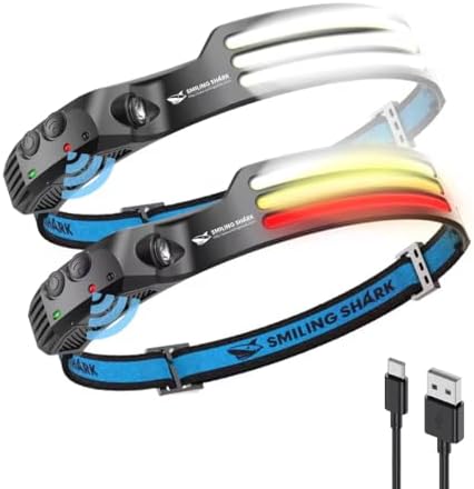 Lampe Frontale Rechargeable LED,Ultra Puissante Torche Frontale Avec 5 Modes D’Éclairage