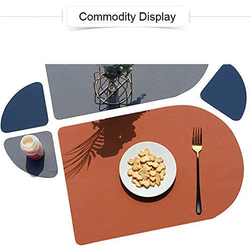 V-Shine Placemats For Dining Table Set Of 4 Washable Leather Placemat Non-Slip Kitchen Heat-Resistant Waterproof Table Place Mats And Coasters- Black+Brown(Bread Placemats+Bread Coasters) #TOP5