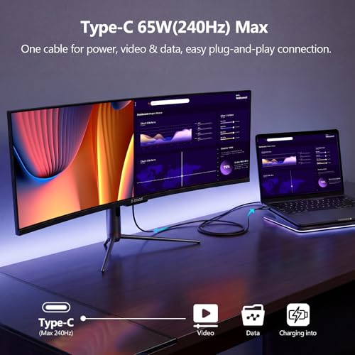 Image of Z-Edge 5K 49 Inch Curved Gaming Monitor, DQHD 240Hz Ultrawide Computer