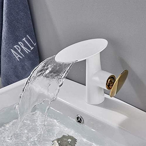 Robinet d'évier cascade blanc mitigeur pratique à levier unique