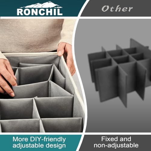 Image of 2 Pack Shoe Organizer for Closet Foldable Storage Box with Clear Cover | Fits 16-32 Pairs Boots and Heels Sneaker Sandals Stackable with Adjustable Divider Space Saving Dorm White