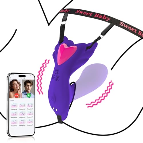 Panty Wearable Vibrator Insert Dildo Womens Sex Toys with 9 Vibrations, APP Control Adult Sex Toys for Couples Vibrater, G Spot Butterfly Vibrators Female Sex Toy Sexual Pleasure Tools for Women