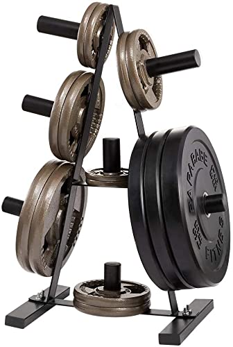 Papababe Olympic Weight Plate Rack Weight Plate Tree 2 Inch For Weight Storage Free Weight Stand #TOP2