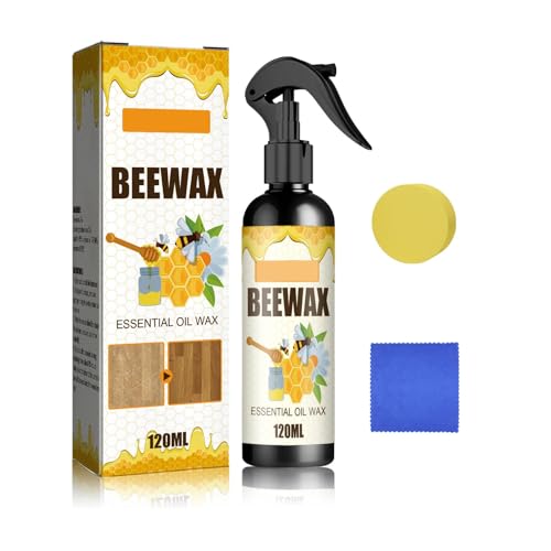 Cera de Abejas Pulimento para Muebles de Madera,cera para madera,Limpiador En Aerosol De Cera De Abejas,para el Cuidado de Muebles y Protección de Madera para Interior y Exterior