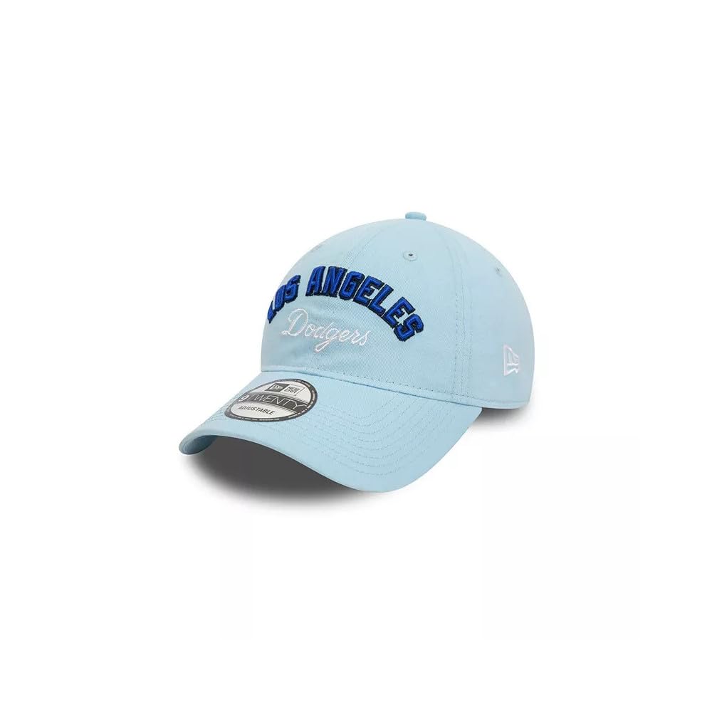 New Era Unisex La Blue Adult's 9Twenty Wordmark Mlb Los Angeles Dodgers Baseball Cap Hat Pastel Blue