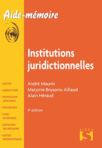  Institutions juridictionnelles - 9e éd. Livre eBook France