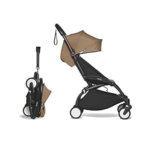 BABYZEN YOYO2 Stroller – Lightweight & Compact – Includes Black Frame, Toffee Seat Cushion + Matching Canopy – Suitable…