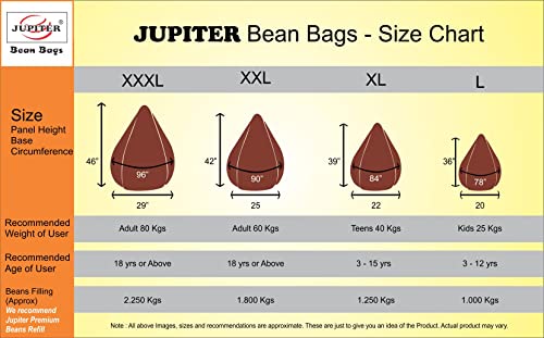 Image of NEXT SPACE Faux Leather Bean Bag Cover XXXL - Oversized Black (Cover Only)
