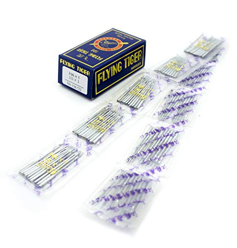 Lot de 100 Aiguilles 130/21 HAND pour Machine Domestique Anti-Saut de Point sur Textile Épais