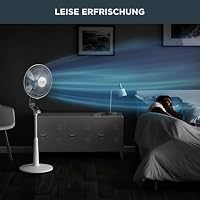 Rowenta Turbo Silence Standventilator, 45 dB(A), 72 m³/min Luftstrom, 4 Geschwindigkeiten, Silent Night & Turbo Boost, 120° Oszillation, Höhenverstellbar, VU5640 – Ansicht 4