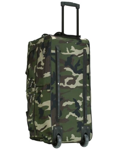 Image of Rockland Rolling Duffel Bag, Black, 22 inch