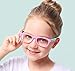 FOURCHEN Anti Blue Light Glasses for Kids Computer Glasses,UV Protection Anti Glare Eyeglasses Computer Glasses Video Gaming Glasses for Children (Pink-green)