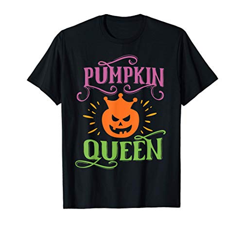 Pumpkin Queen Funny Halloween Party Costume Maglietta