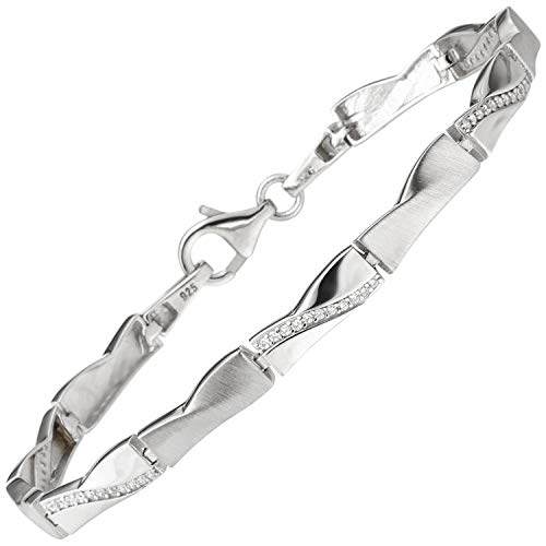 Jobo Damen-Armband aus 925 Sterling Silber mit 55 Zirkonia 19 cm