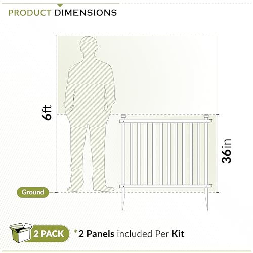 image for Zippity Outdoor Products 3ft H x 3.5ft W (2 Panels) No Dig Zippity Bas