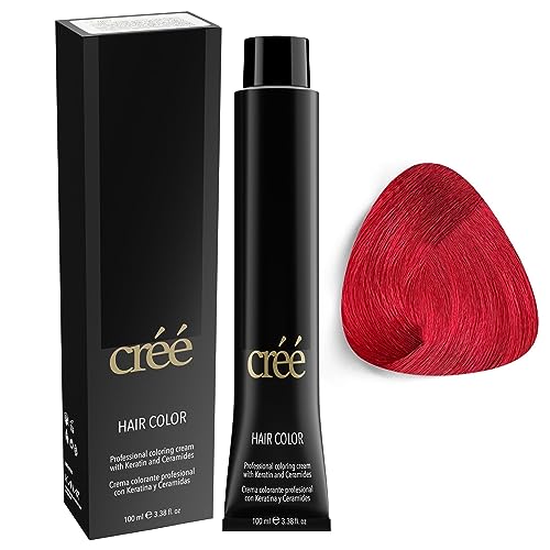 Cree Professional Red - Permanent Hair Color - Long Lasting, Rich Vibrant - Gray Coverage 100ml - 3.4 fl.oz.