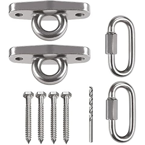 Dakzhou 2 Heavy Duty Swing Hanger Anti-Rust SUS304 Stainless Steel,2000LB Swivel Swing Set Brackets,for Playground,Porch, Yoga, Swing Seat,Hammock Cover