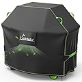 UIRWAY Gas Grill Cover 48 Inch, Waterproof, UV & Fade Resistant BBQ Grill Cover for Outdoor, Barbecue Cover with Reflective Strip and Air Vent for Weber, Dyna-glo, Char-Broil, Nexgrill, etc. Black
