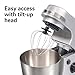 Hamilton Beach Electric Stand Mixer, 4 Quarts, Dough Hook, Flat Beater Attachments, Splash Guard 7 Speeds with Whisk, Silver