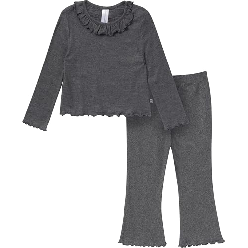 Image of Modern Moments by Gerber Baby Girls' Ruffle Collar Top and Flare Pant Set