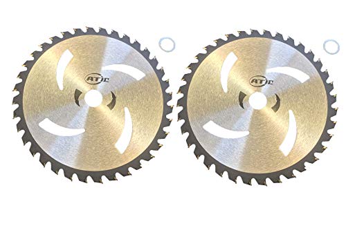 9 Inch 36 Teeth 9" x 36T Carbide Tip Brush Cutter, Trimmer, Weed Eater Blade with 1" or 20 mm Arbor Washer (2 Pack)